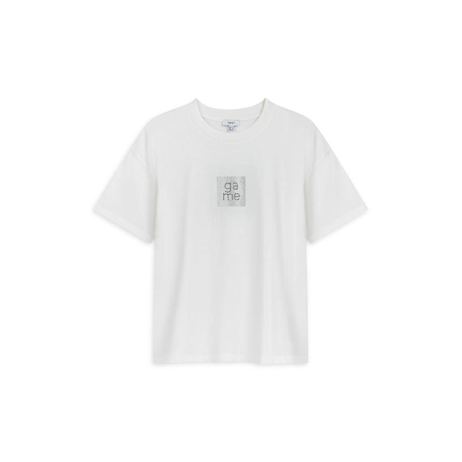 Twist Twist Shirt grijs / wit -