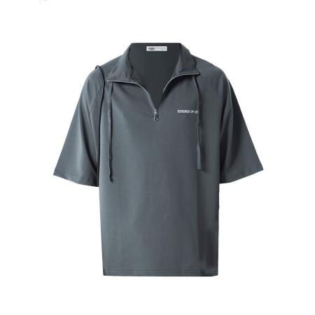 VAMOS CLO VAMOS CLO Shirt donkergrijs / wit