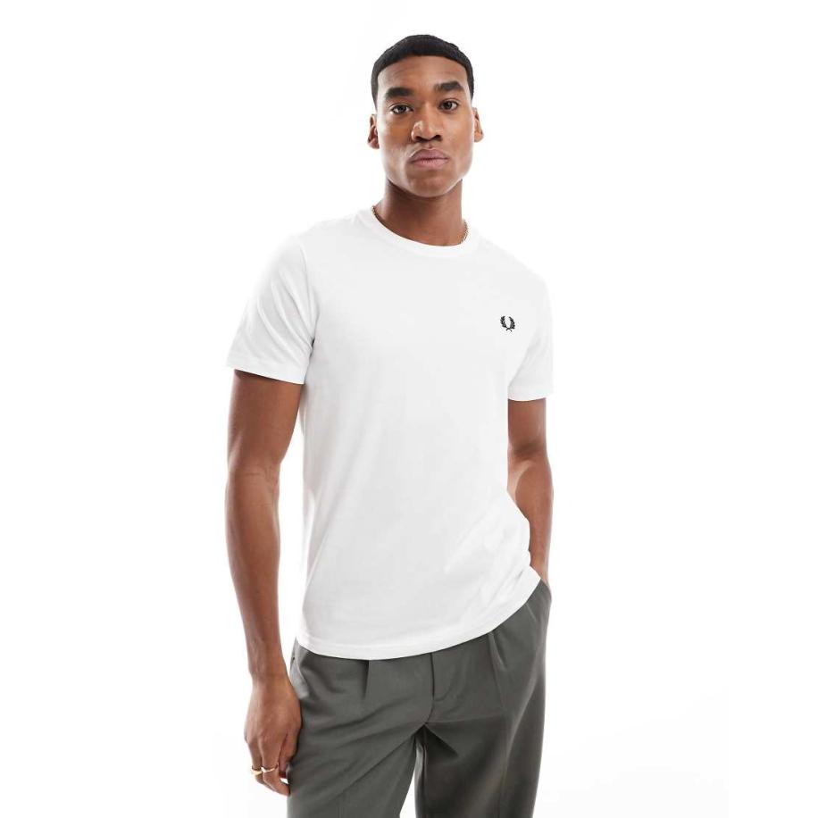 Fred Perry - T-shirt in wit Wit