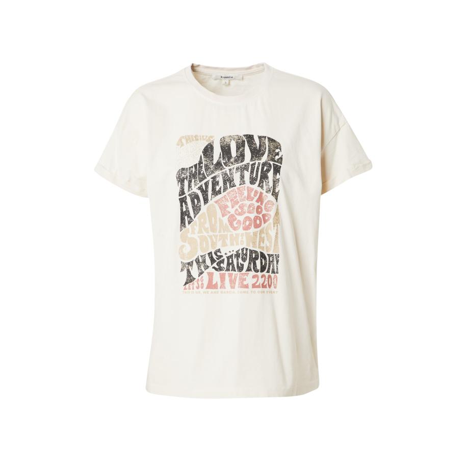 Garcia GARCIA Shirt curry / pastelrood / zwart gemêleerd / offwhite -