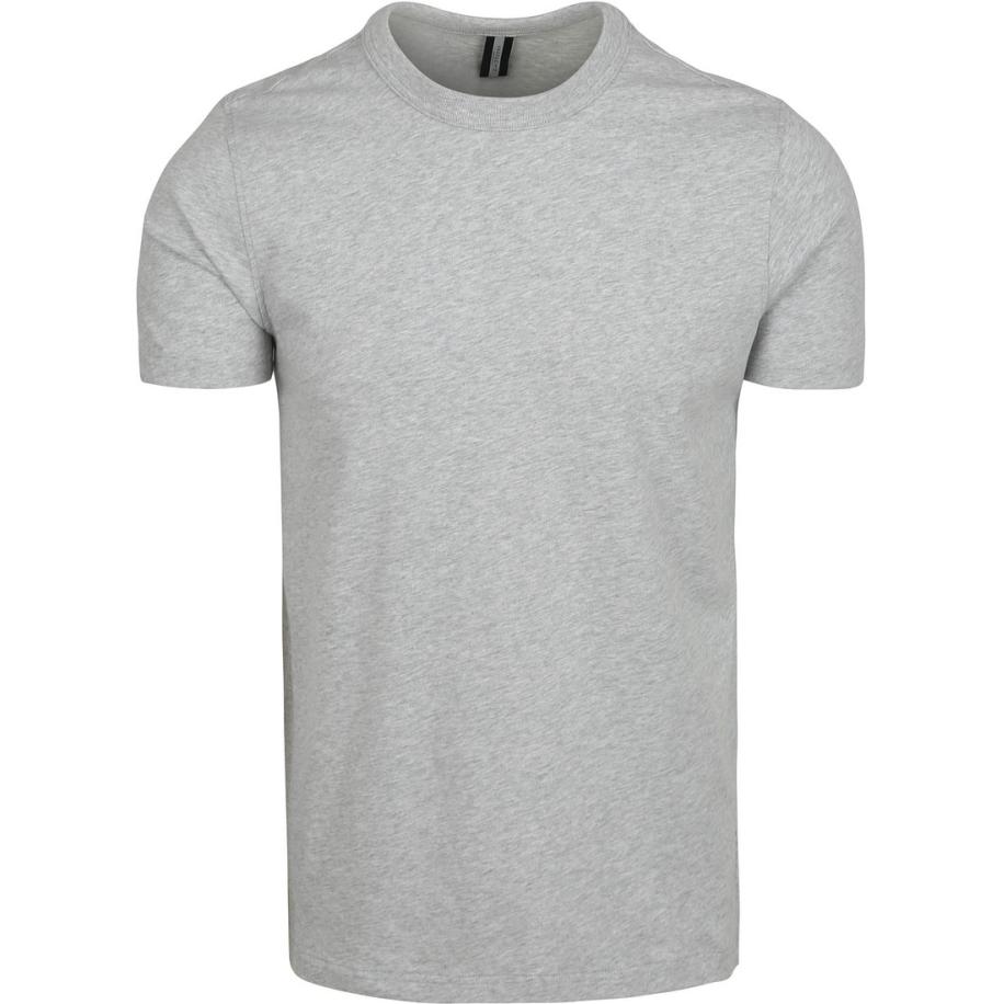 Profuomo T-Shirt Grijs Melange Grijs