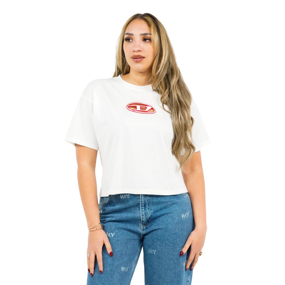 Diesel T-buxt Crop T-Shirt Wit