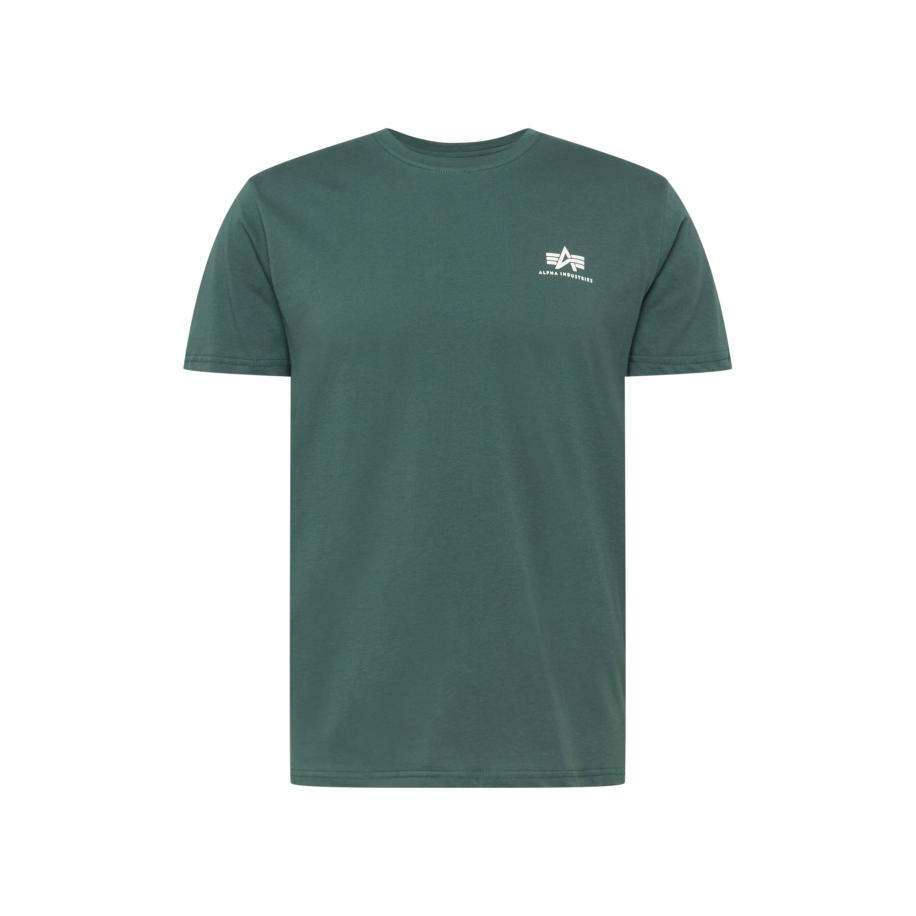 ALPHA INDUSTRIES Shirt donkergroen / wit Groen