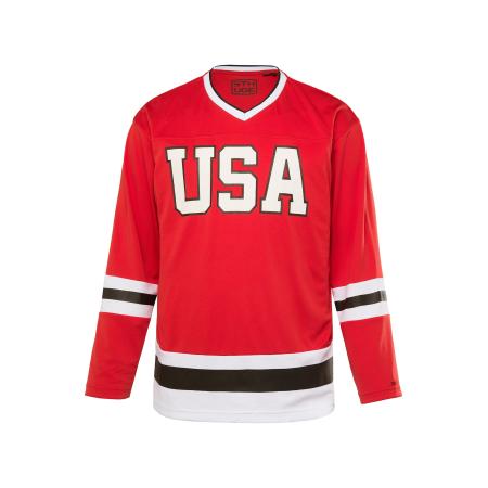 STHUGE STHUGE Shirt vuurrood / zwart / wit