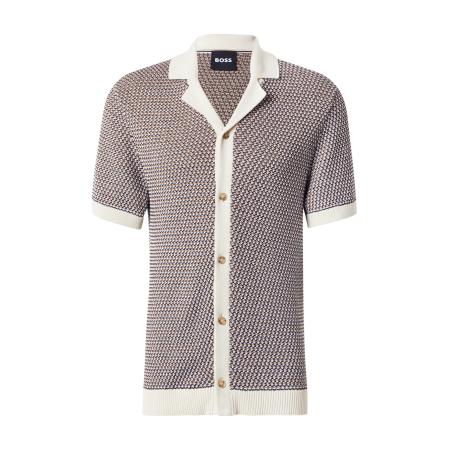 Hugo Boss BOSS Shirt beige / zwart / wit