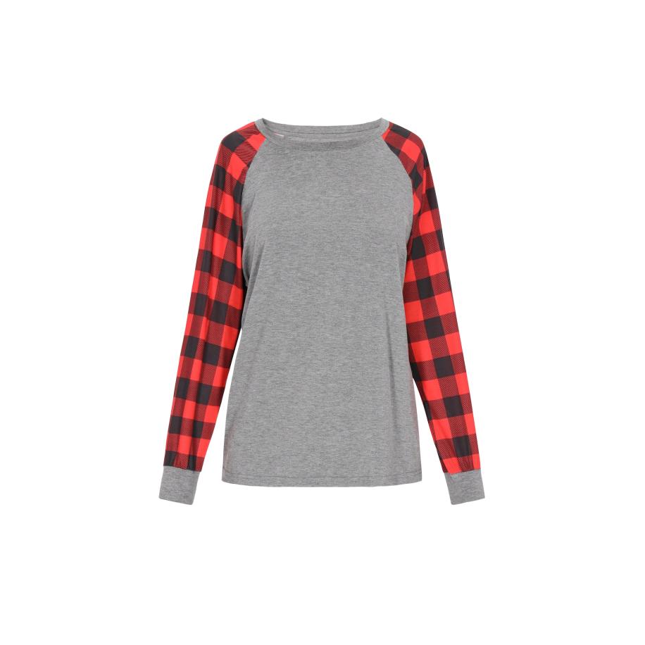 nelice nelice Shirt grijs / knalrood / zwart -