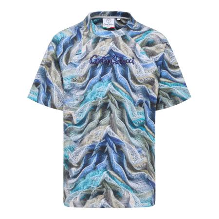 carlo colucci Carlo Colucci Shirt Dorn blauw / aqua / lichtblauw