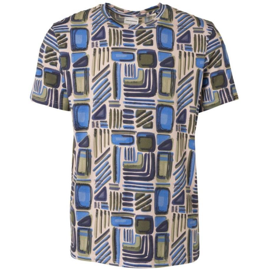 No Excess T-Shirt Print Blauw Blauw
