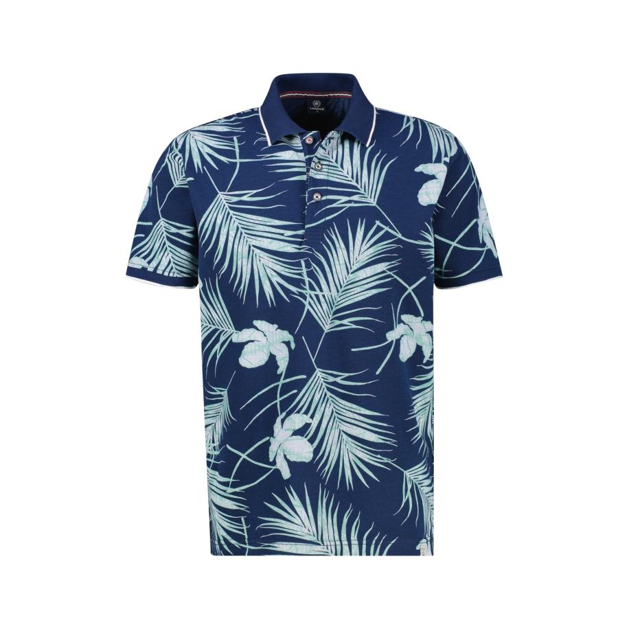 Lerros LERROS Shirt navy / lichtgroen / wit -