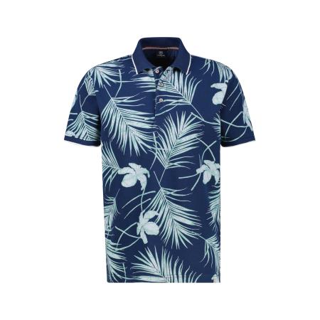 Lerros LERROS Shirt navy / lichtgroen / wit
