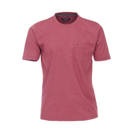 Casa Moda Casual T-Shirt ronde hals pruim, Effen