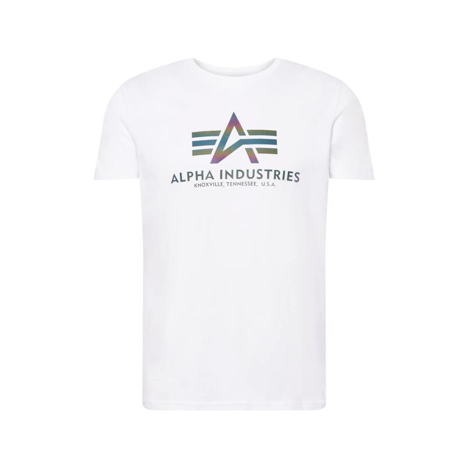 ALPHA INDUSTRIES Shirt zwart / wit Wit