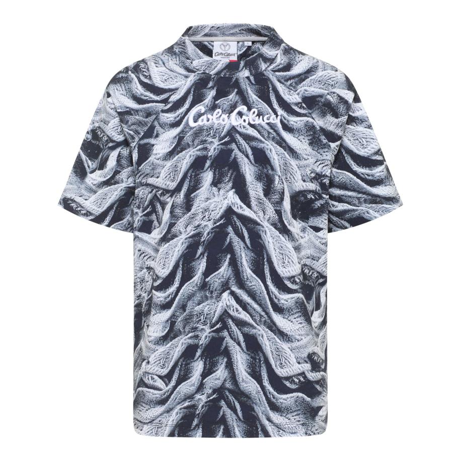 carlo colucci Carlo Colucci Shirt Dorn navy / wit -