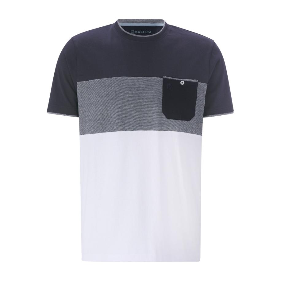 BABISTA T-Shirt ronde hals wit, Veelkleurig -