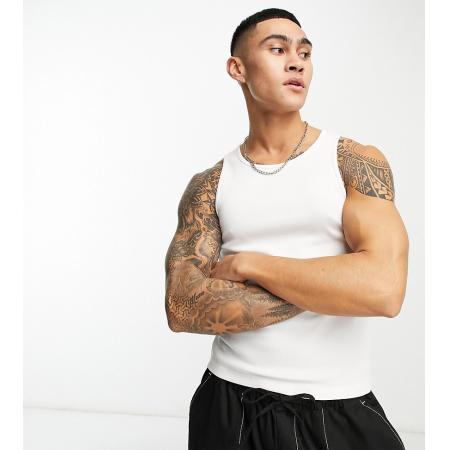 COLLUSION - Geribbeld hemd in wit