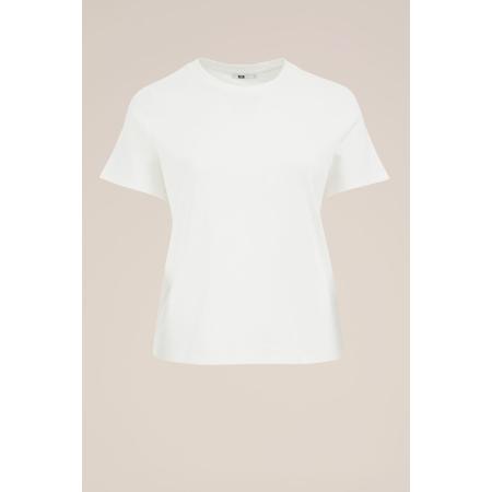 WE Fashion Dames T-shirt - Curve - Regular fit - Wit - Biologisch katoen - Plus Size Maat: 46
