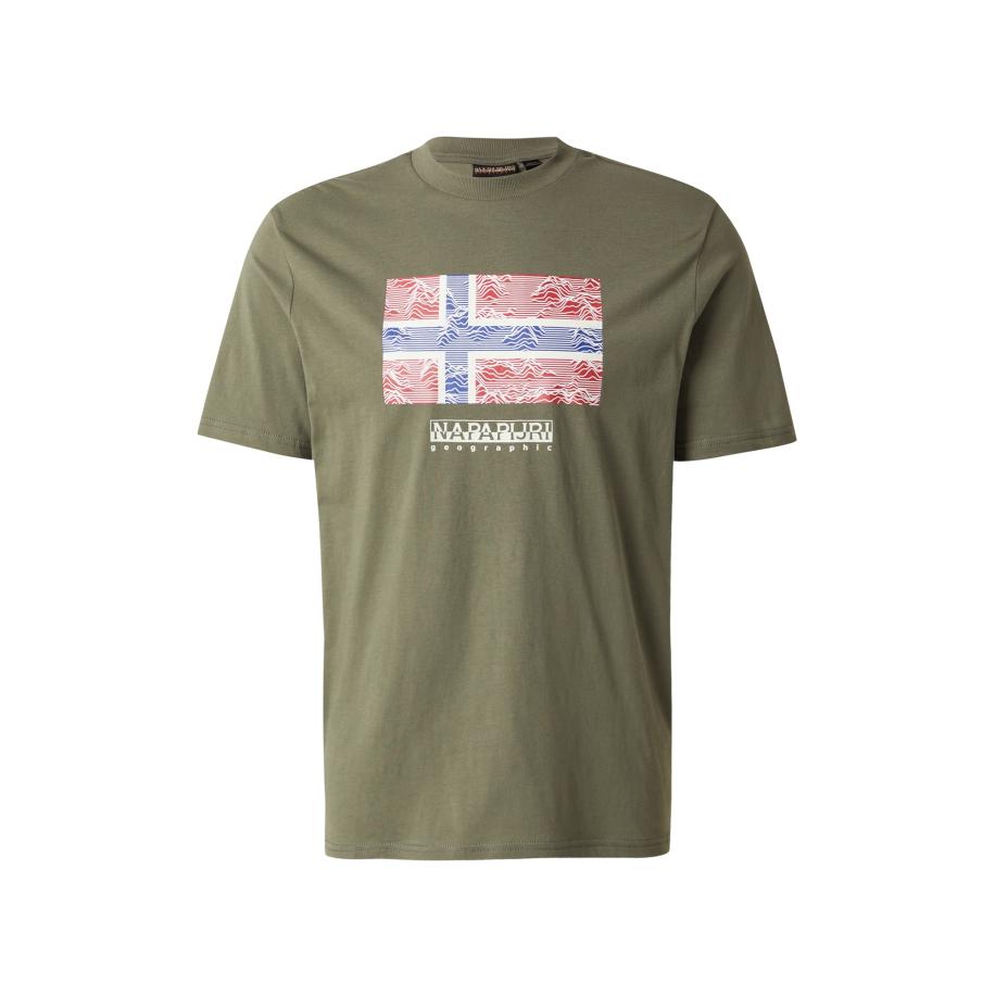 Napapijri NAPAPIJRI Shirt S-DRAPEAU blauw / groen / rood / wit -