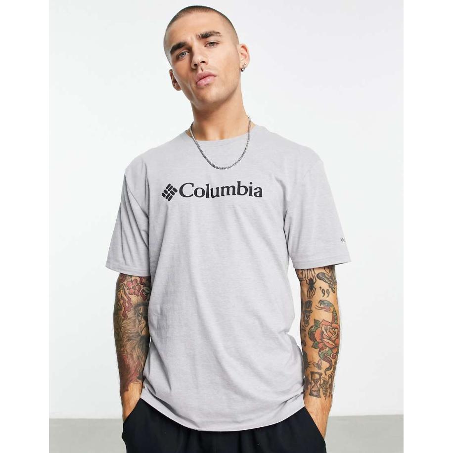 Columbia - CSC Basic - T-shirt met logo in grijs Grijs