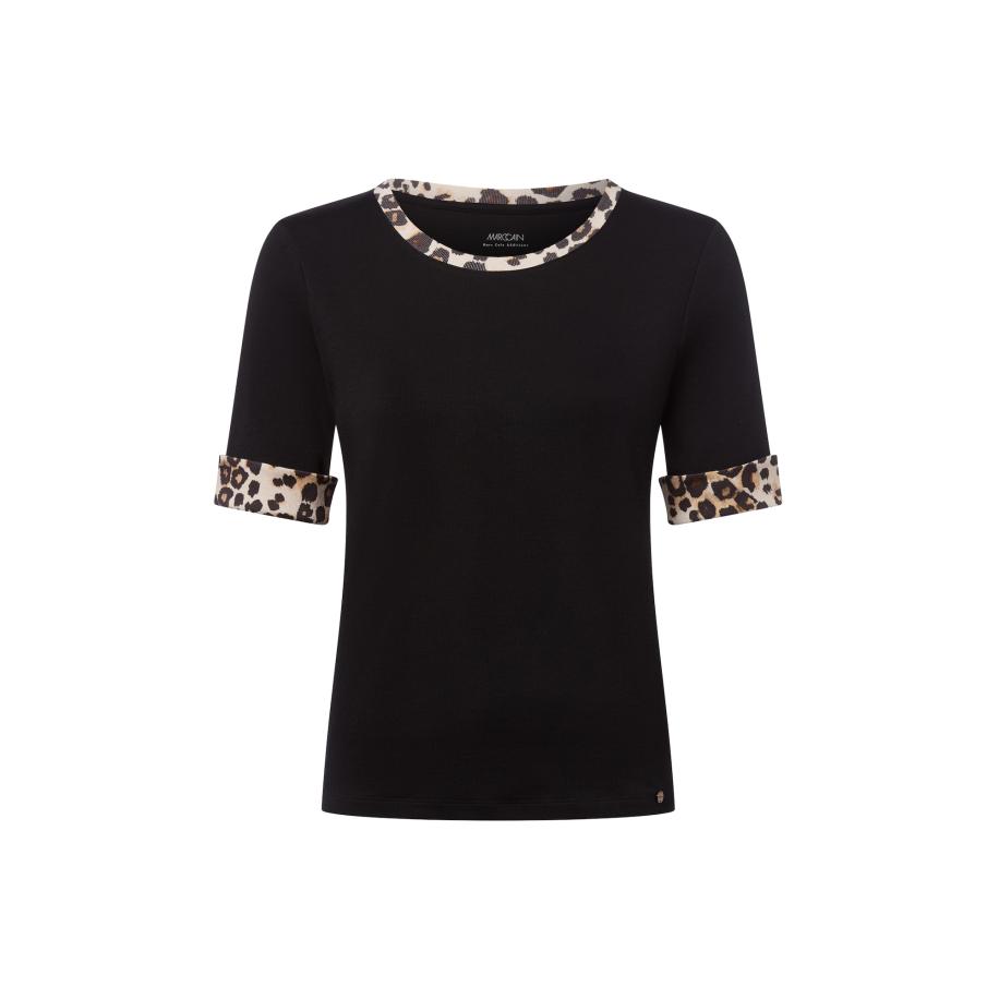 Marc Cain Marc Cain Shirt beige / bruin / zwart -