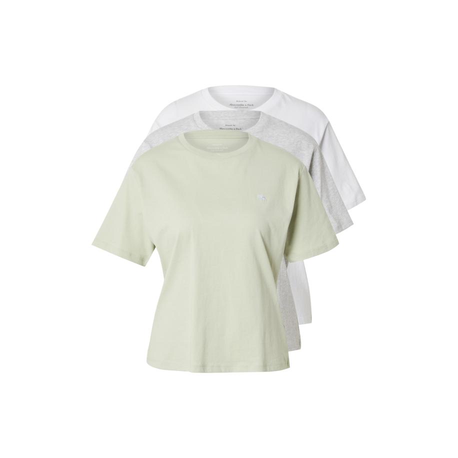 Abercrombie & Fitch Abercrombie & Fitch Shirt grijs / pastelgroen / wit -