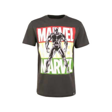 Recovered Recovered Shirt Marvel Black Panther Pop Art zwart