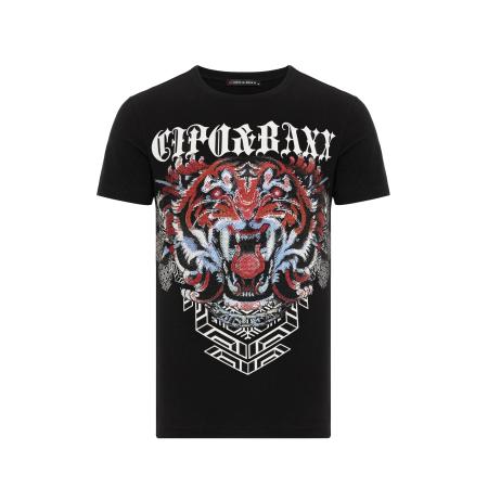 Cipo & Baxx CIPO & BAXX Shirt blauw / rood / zwart / wit