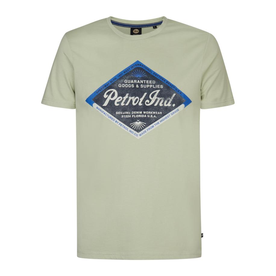 Petrol Industries Petrol Industries Shirt Bluefin blauw / pastelgroen / zwart / wit -