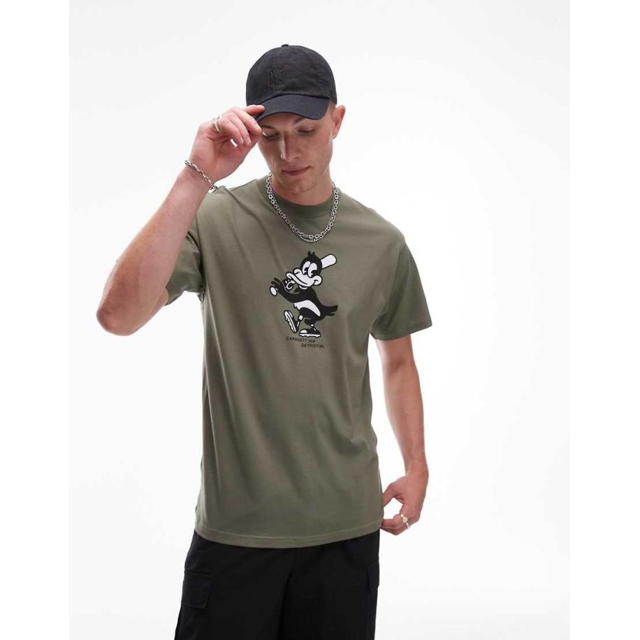 Carhartt WIP - Home Run - T-shirt met grafische print in donkergroen Groen