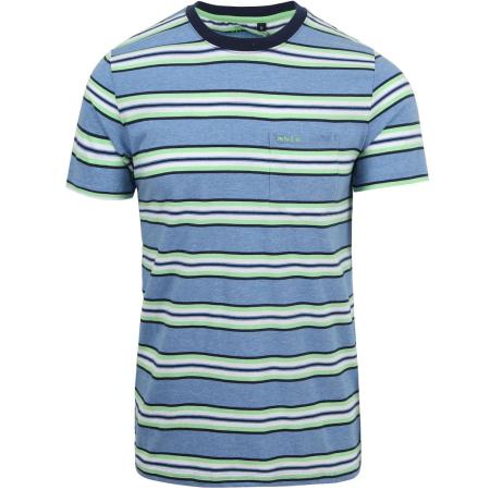 NZA T-shirt Hawkers Strepen Blauw