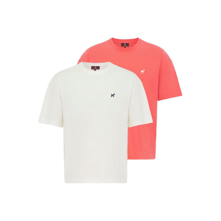 Williot Williot Shirt zalm roze / wit -