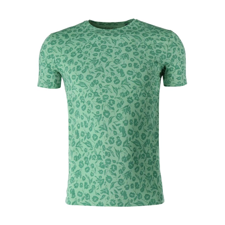 Marvelis Casual T-Shirt ronde hals kristalgroen, Motief Groen