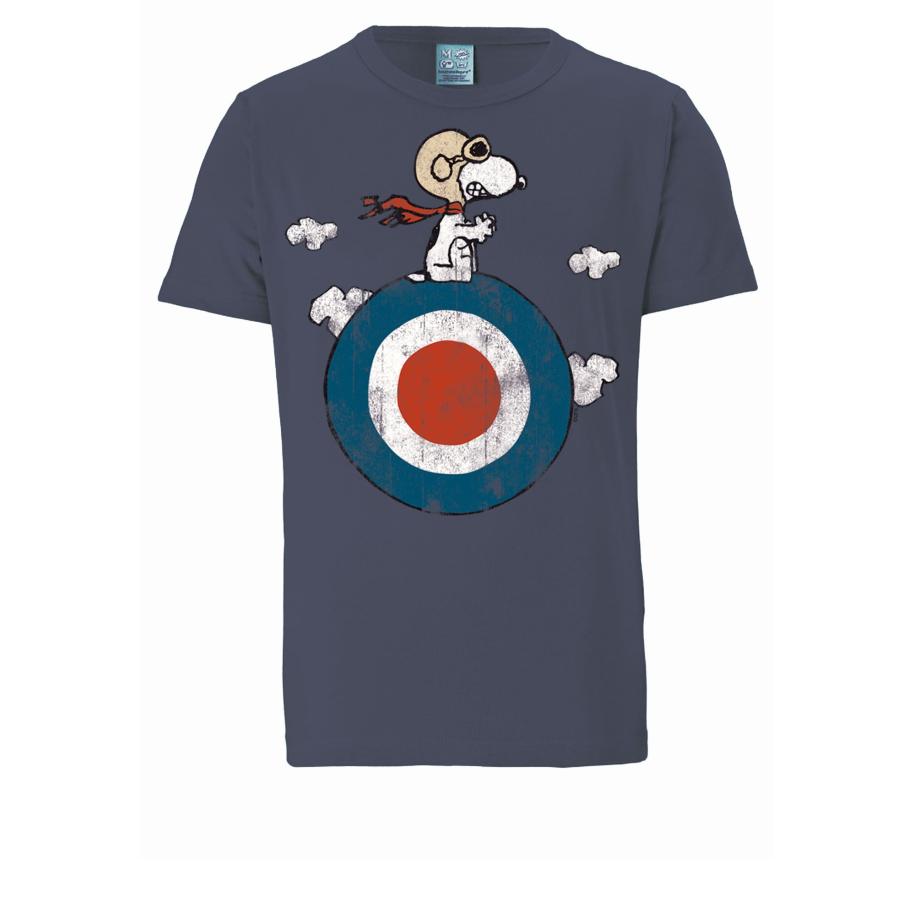 LOGOSHIRT Shirt Peanuts - Snoopy blauw / grijs Blauw