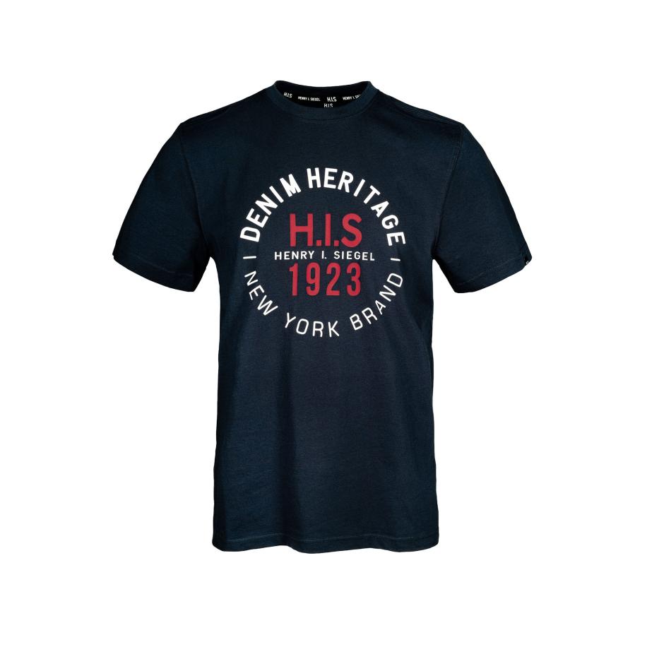 H.I.S H.I.S Shirt Denim Heritage Big Logo navy -