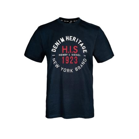 H.I.S H.I.S Shirt Denim Heritage Big Logo navy