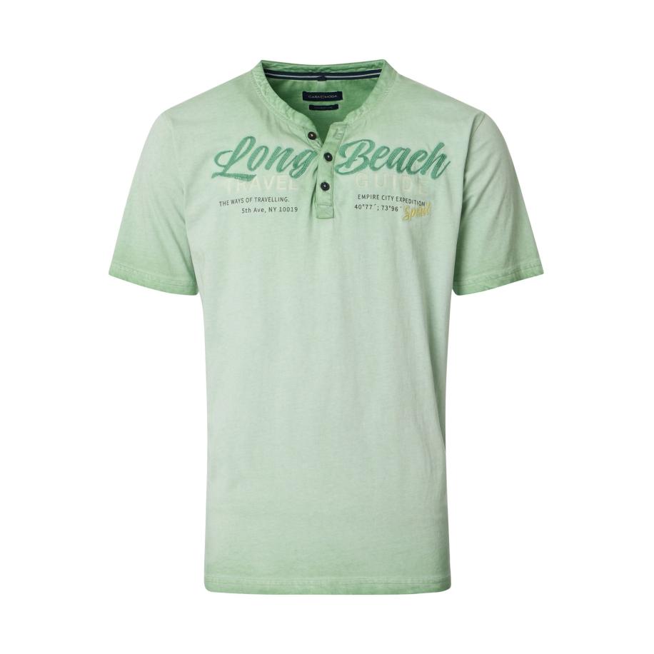 Casa Moda T-Shirt Henley kraag turquoise, Gebruikt uiterlijk Blauw