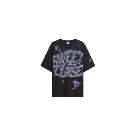 Bershka Bershka Shirt donkerlila / zwart / zilver