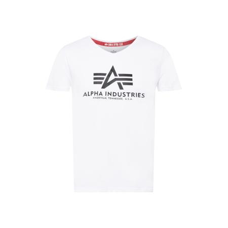 ALPHA INDUSTRIES Shirt zwart / wit