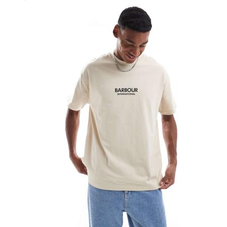 Barbour International - Oversized T-shirt in beige-Neutraal