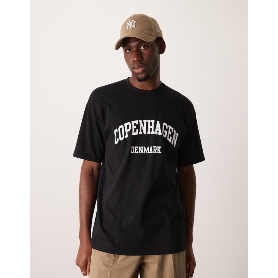 New Look - T-shirt met Copenhagen-print in zwart Zwart