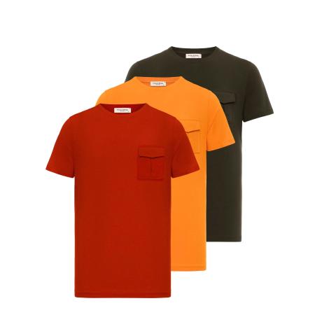 Anou Anou Anou Anou Shirt donkergroen / oranje / bloedrood