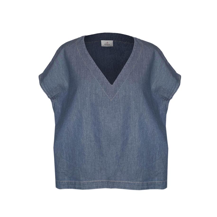 Deha DEHA Shirt blauw denim -
