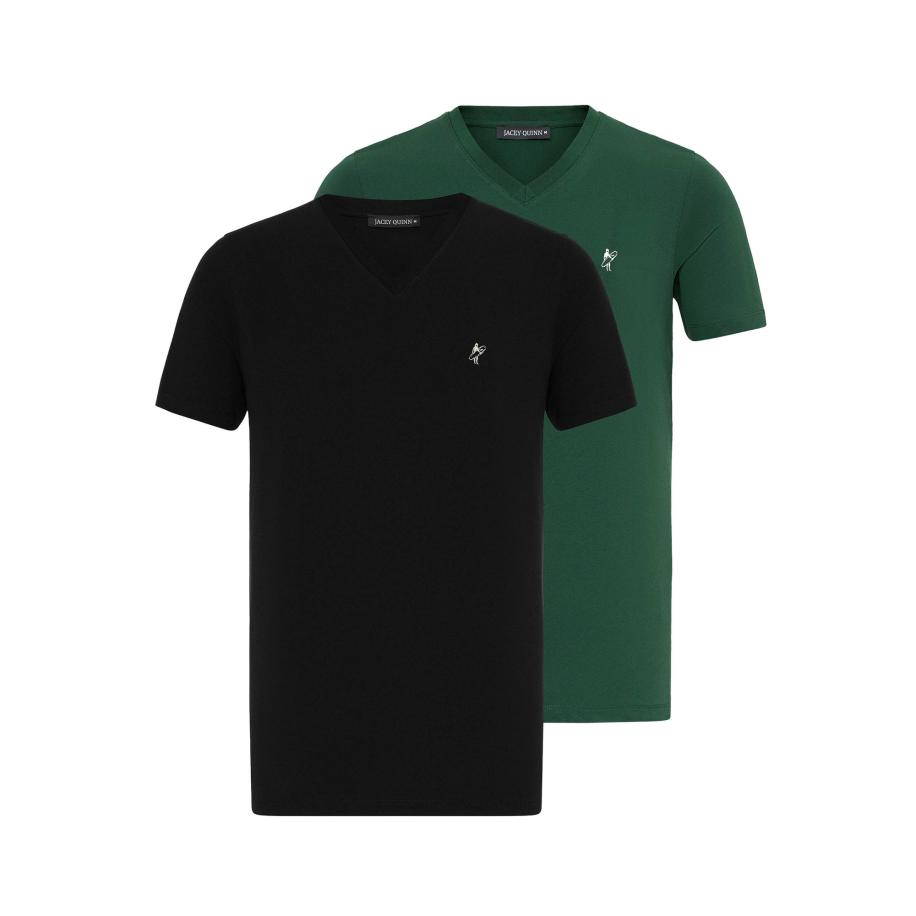 Jacey Quinn Jacey Quinn Shirt donkergroen / zwart / wit -