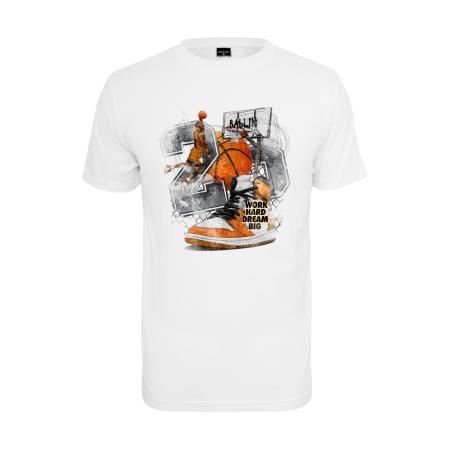 Mister Tee Shirt Ballin grijs / oranje / zwart / wit