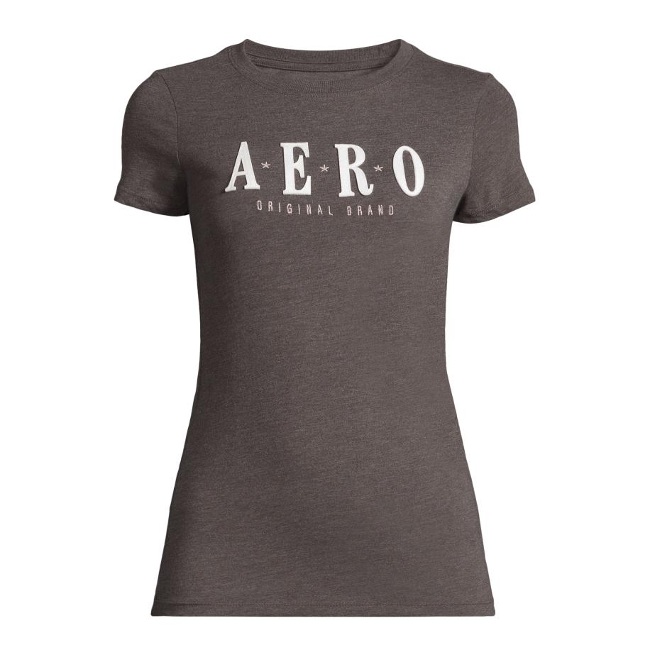 Aeropostale AÉROPOSTALE Shirt STARS donkergrijs / rosa / wit -
