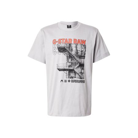 G-Star RAW G-STAR Shirt Stairs grijs / kreeft / zwart