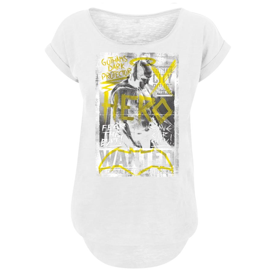 F4NT4STIC F4NT4STIC Shirt Batman V Superman Wanted geel / grijs / wit gemêleerd -