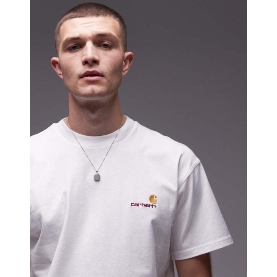 Carhartt WIP - American Script - T-shirt in wit Wit