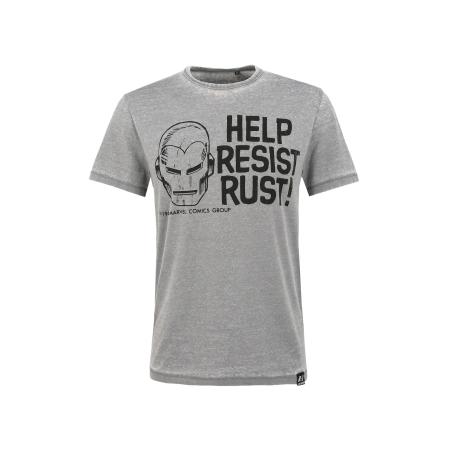 Recovered Recovered Shirt Marvel Help Resist Rust grijs