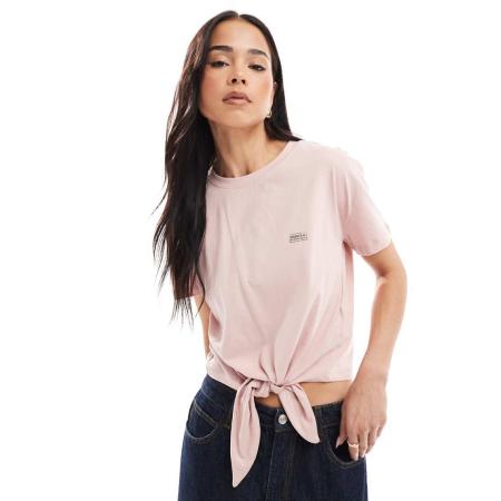 Barbour International Soules Cropped T-shirt in lichtroze