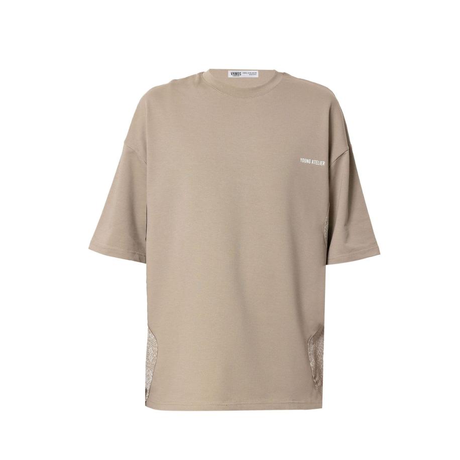 VAMOS CLO Shirt beige / wit Bruin